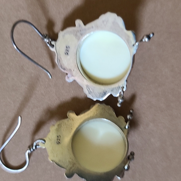 Sterling Silver Moon, Goddess Face Dangle Earrings - Picture 5 of 6